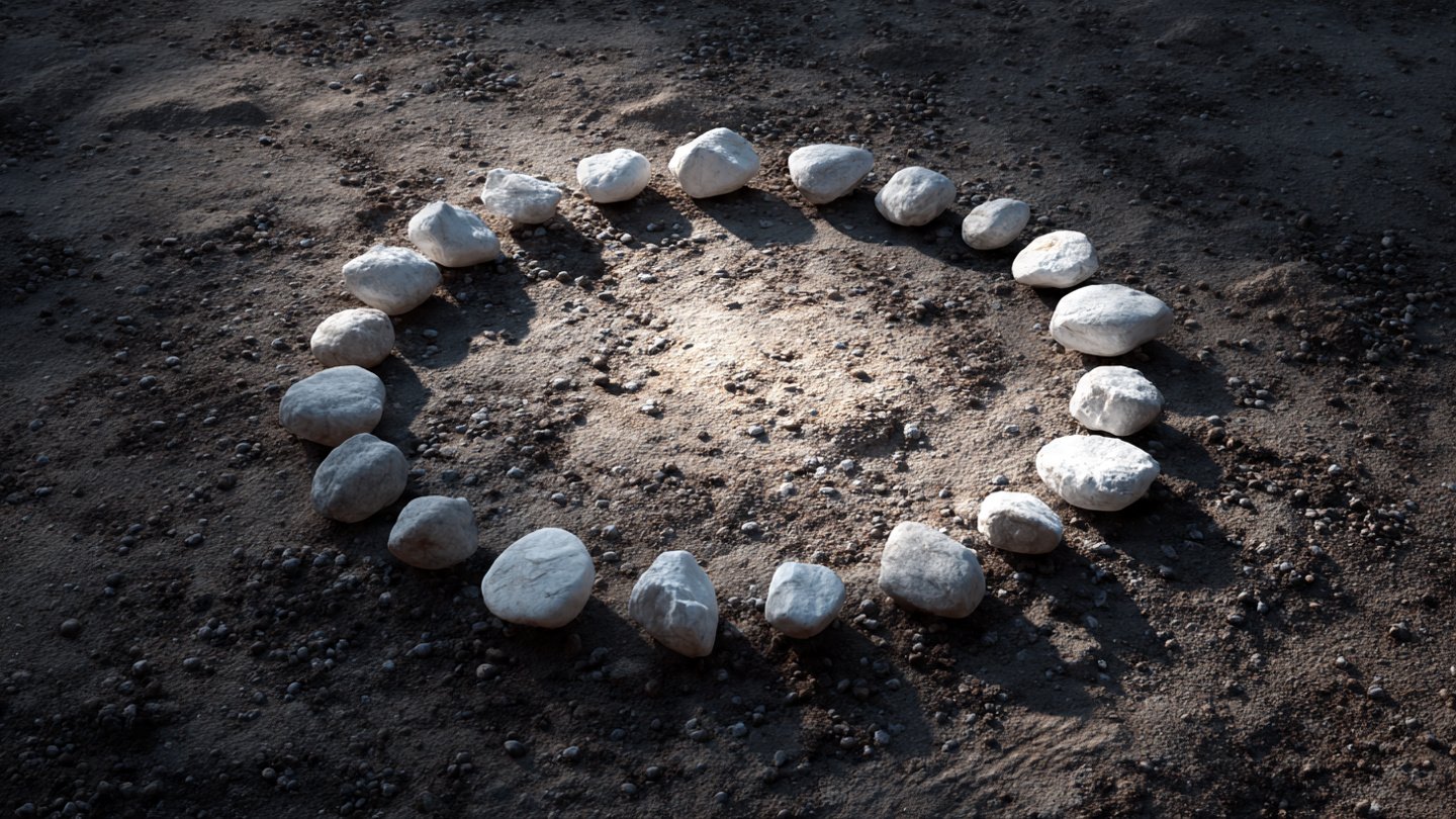 How Can You Craft a Meditation Circle with Only White Stones?