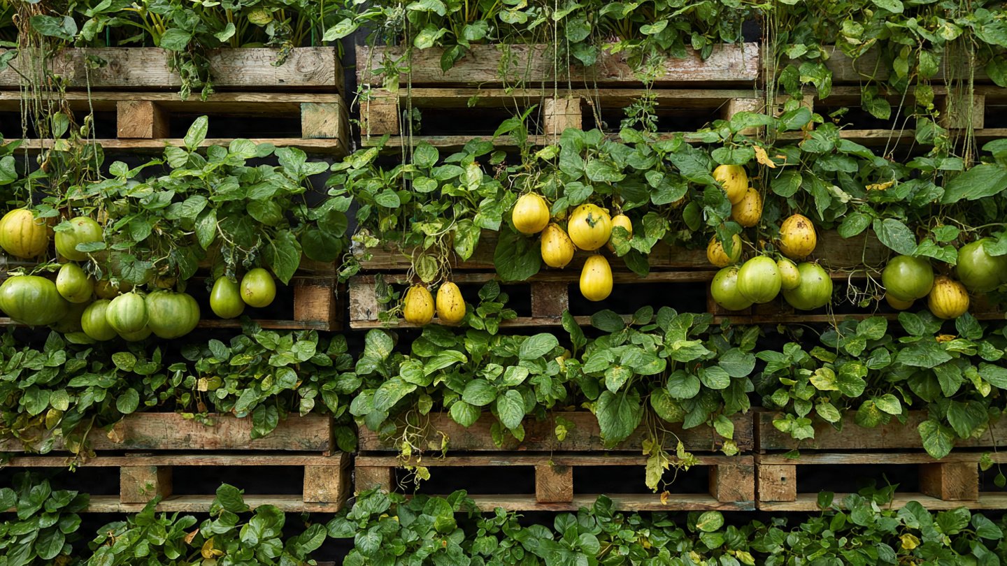 How Can You Create a Vertical Garden of Squash on a Pallet?