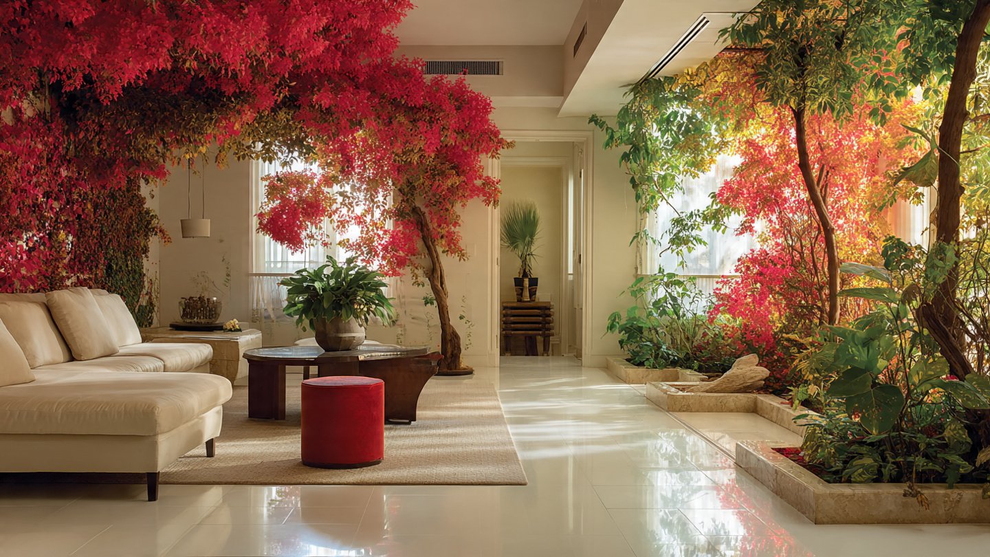 Why Should You Use Colorful Foliage to Transform a Neutral Room?