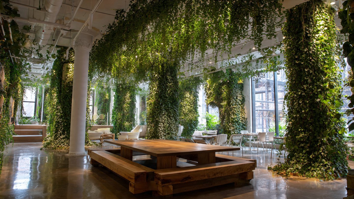 How Can Hanging Ivy Transform Your Space into a Lush Natural Screen?