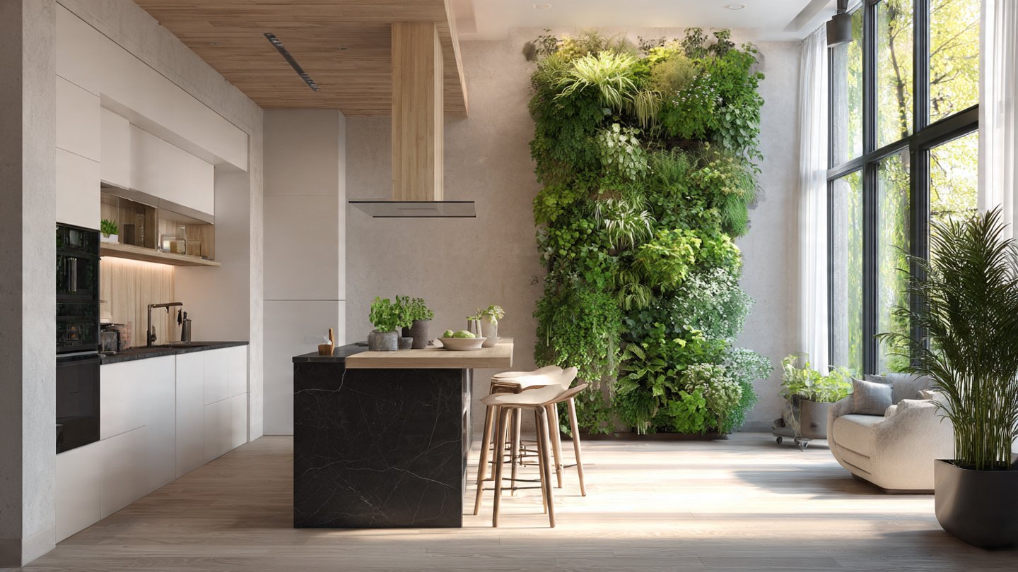 How Can You Transform Your Modern Kitchen with a Vertical Herb Wall?